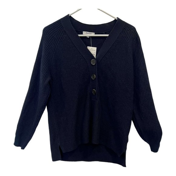 Madewell Lyle Rib Henley Long Sleeve Sweater - Picture 8 of 10